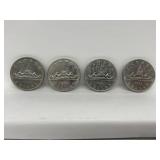 1968,78,80,83 Cdn $1 Coins