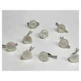 Set of 5 and Set of 4 White Round Mother of