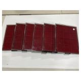 6 X Plastic Coin Tray Display Cases