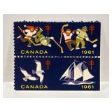 Canada 1961 Hockey ï¿½ Vf Christmas Seals