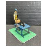 Tin-Type Toy Steam Engine Workman