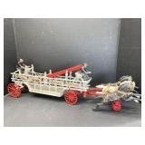 Cast Iron 3-Horse Drawn Fire Truck, 26 ' long