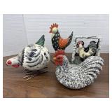 Metal & Ceramic Roosters