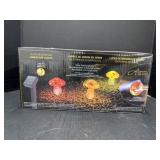 Glass Mushroom Solar Landscape Lights