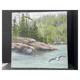 Painting on Stretched Canvas by P. Colman