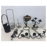 Assorted Wrought Iron Decor - Baskets, Garden