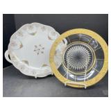 R.C. Madeleine Handled Plate, Glass Plate with