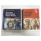 2 Coin Books - Cdn Colonial Tokens, Cdn Gov Paper