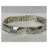 Sterling 925 Silver Panel Bracelet with Maker's