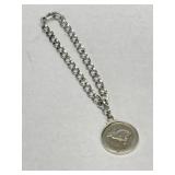 Vintage Sterling Silver Charm Bracelet Featuring