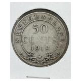 50 Cents Newfoundland 1918.