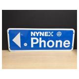 Double Sided NYNEX Phone Sign 16 x 5.5 '