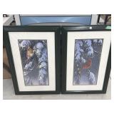 2 Framed Cardinal Prints 19.5 x 29.5 '