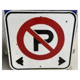 Metal No Parking Sign 24 x 23 '