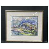 Framed Watercolour - Signature To The Right Of