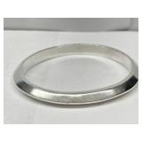 Sterling 925 Silver Chunky Oval Bangle Bracelet