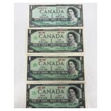 $1 Canada Bills (lot Of 4).