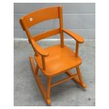 Painted Orange Toddler Rocker