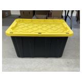 Black with Yellow Lid Storage Bin
