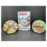 3 Modern Metal Train Signs
