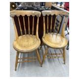 Pair of Vintage Wooden Kitchen Chairs