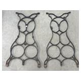 Cast Iron Sewing Table Legs - 1 Pair, 27x16 '