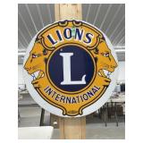 Metal Lionï¿½s Club International Sign, 30 ' Across
