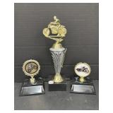 3 Motorbike Trophies
