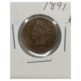 Usa: 1891 1-cent Indian Head