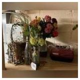 Floral bouquets ,vases, misc