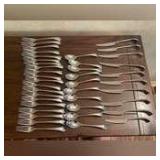 Dansk flatware: 20 forks, 10 spoons, 10 knives