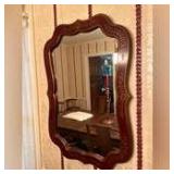 Decorative wood framed mirror 24” x 34”