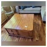 Wood Coffee Table w/Drawers