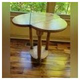 Tri-Leg Drop-Leaf Wood Table