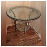28” round glass top table 28” tall