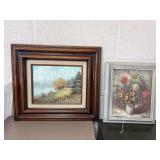 2 signed oil on canvas pictures