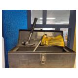Tool box w/ hammer, Allen wrenches, misc tools