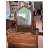 Vintage 3 drawer dresser base w/ mirror