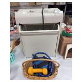 Paper shredder, basket, weights