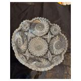 8” cut glass bowl
