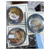 Lot of 5 German collectors plates, 5 Knowles plates