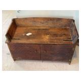 Antique buggy seat storage bench
