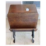 Antique oak school desk