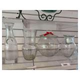Vases, covered jar,