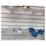 Pressed glass, small covered dishes