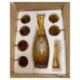 Murano glass decanter & 6 glasses