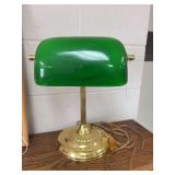 Brass & glass desk lamp