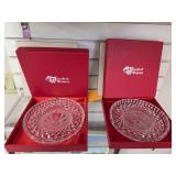 2 Waterford Crystal Christmas Plates1
