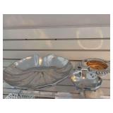 Aluminum wine coaster , footed dish, large dish