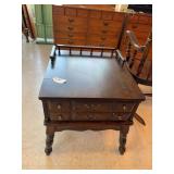 Pine 1 drawer lamp table
